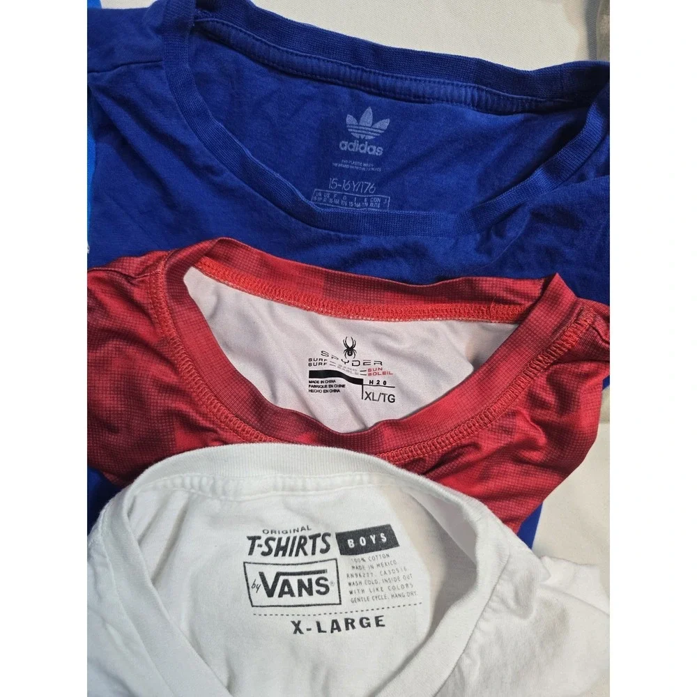 Adidas Puma Vans Spyder Boys Mixed Lot Of 5 T-shirt Shorts‎ XL Youth